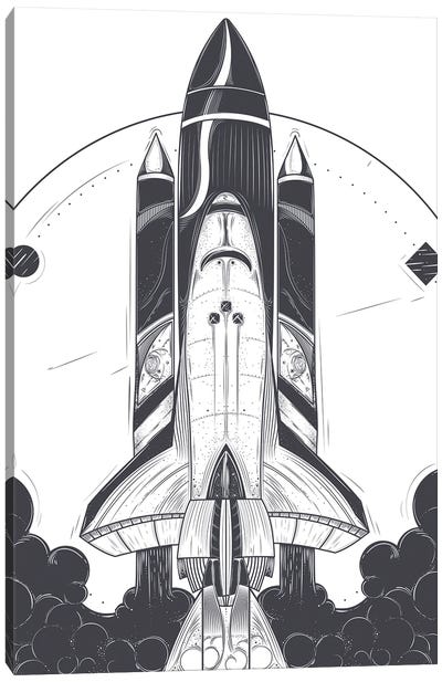 Blastoff Canvas Art Print - Space Shuttle Art