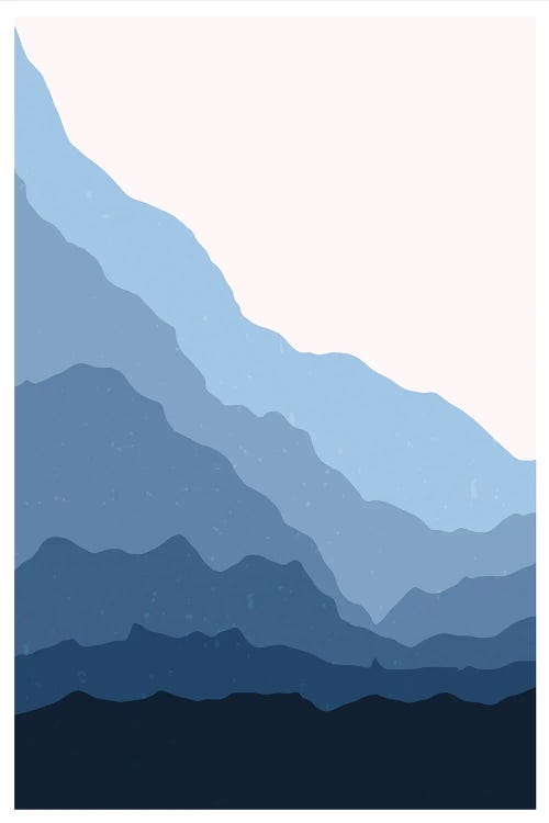 Blue Abstract Mountains