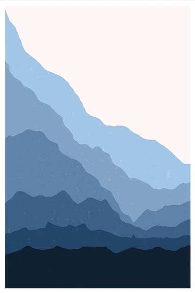 jay stanley: Blue Abstract Mountains by jay stanley