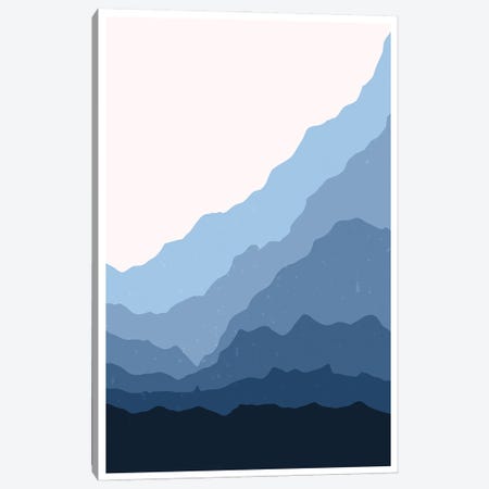 Blue Japanese Mountains Canvas Print #STY113} by Jay Stanley Art Print