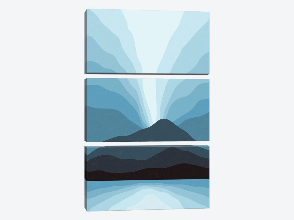 Blue Mountain Vibes II by Jay Stanley 3-piece Canvas Artwork