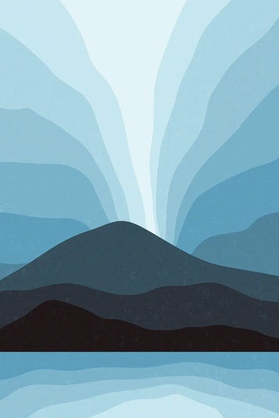 Blue Mountain Vibes III by jay stanley framed wall art