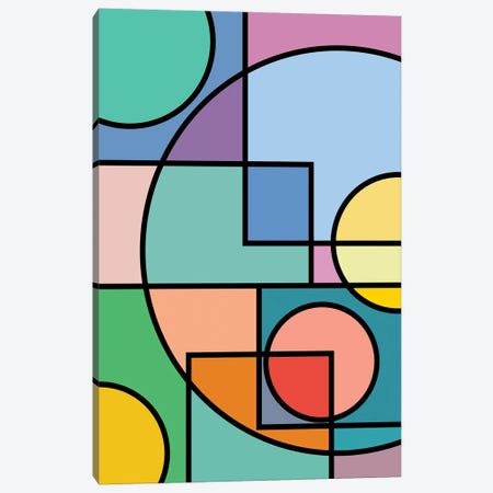 Abstract Circles Collection II Canvas Print #STY11} by Jay Stanley Canvas Art Print