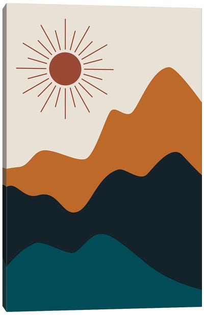 Boho Mountain Series II Canvas Art Print - Sun Art