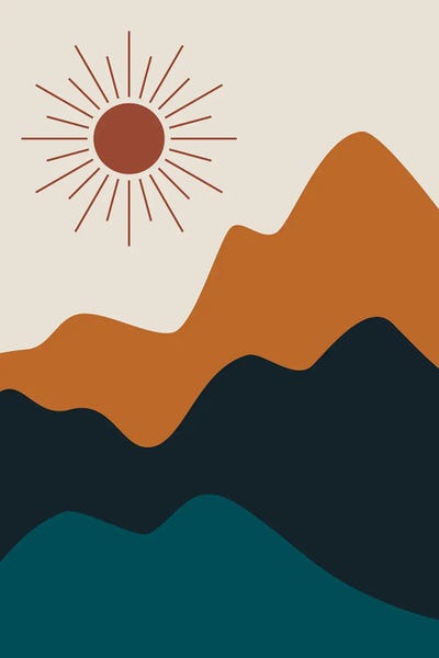 Minimalist Bohemian Decor: Boho Mountain Series II by jay stanley