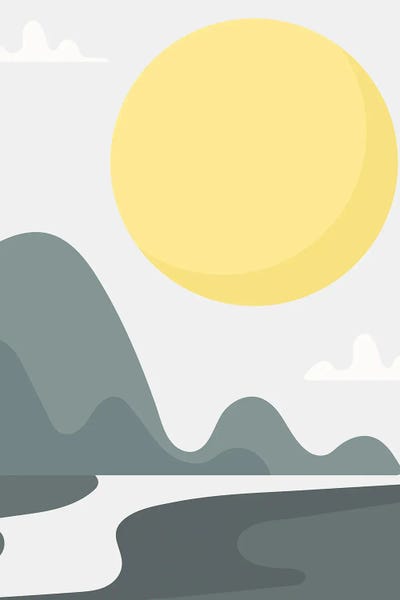 Minimalist Bohemian Decor: Boho Sunny Landscape II by jay stanley