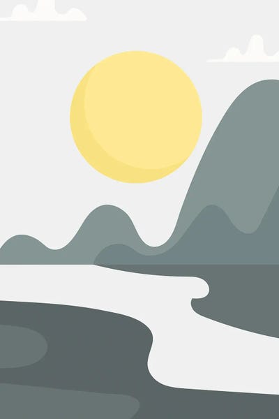 Minimalist Bohemian Decor: Boho Sunny Landscape III by jay stanley