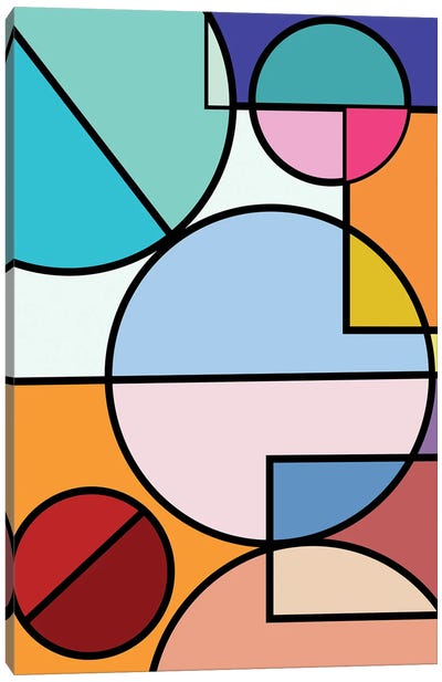 Abstract Circles Collection IV Canvas Art Print - Jay Stanley