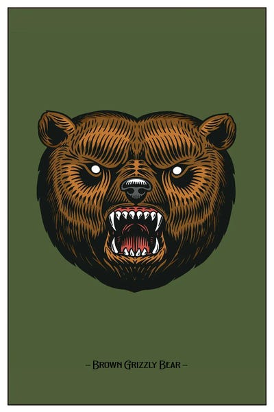 Brown Grizzly Bear by jay stanley multi panel art