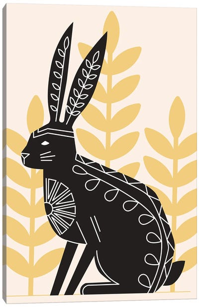 Bunny's Natural Habitat Canvas Art Print - Folksy Fauna