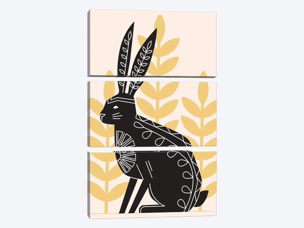 Bunny's Natural Habitat by Jay Stanley 3-piece Canvas Art Print