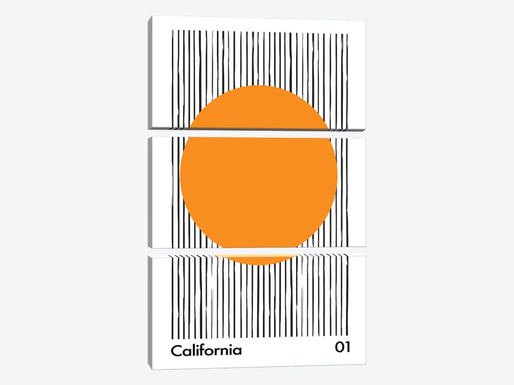 California 01 Skinny by Jay Stanley 3-piece Canvas Wall Art
