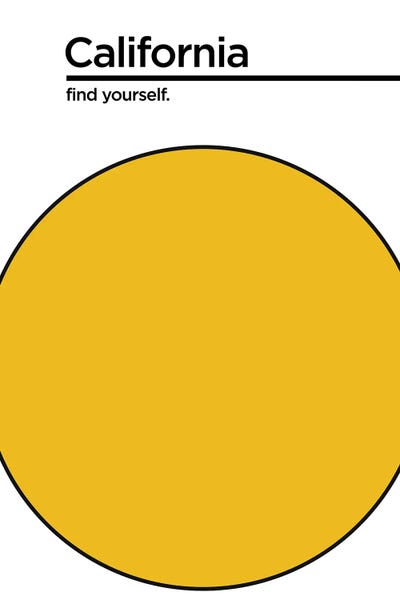 Minimalist Posters: California Find Yourself by jay stanley