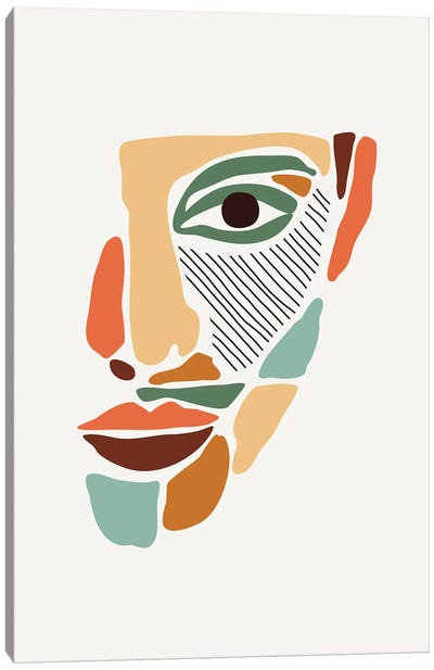 Color Abstract Faces II Canvas Art Print - Jay Stanley