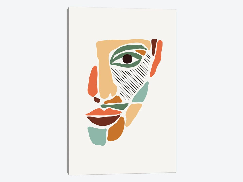 Color Abstract Faces II by Jay Stanley 1-piece Canvas Art Print