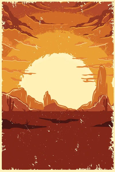 Desert Sunset by jay stanley multi panel art