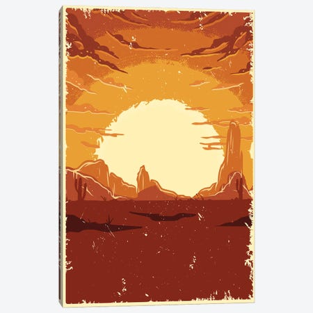 Desert Sunset Canvas Print #STY182} by Jay Stanley Canvas Wall Art
