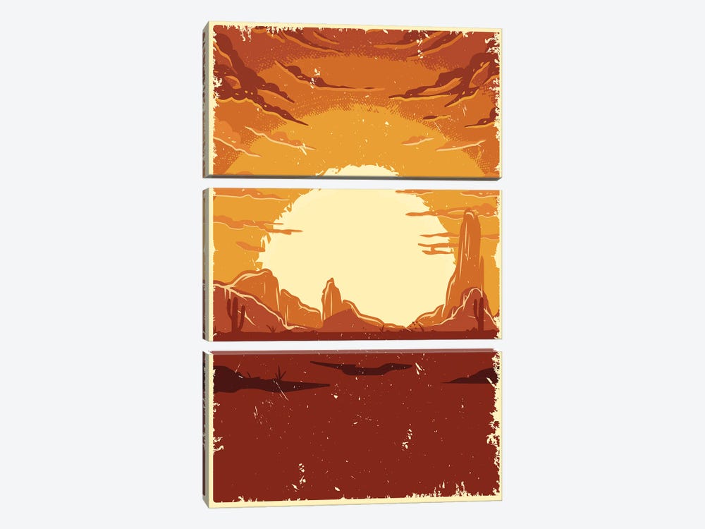 Desert Sunset by Jay Stanley 3-piece Art Print