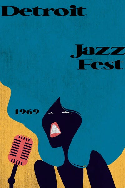 Illustrations: Detroit Jazz Fest 1969 by jay stanley
