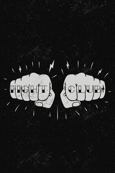 Black & White Pop Culture Art: Fight Club by jay stanley