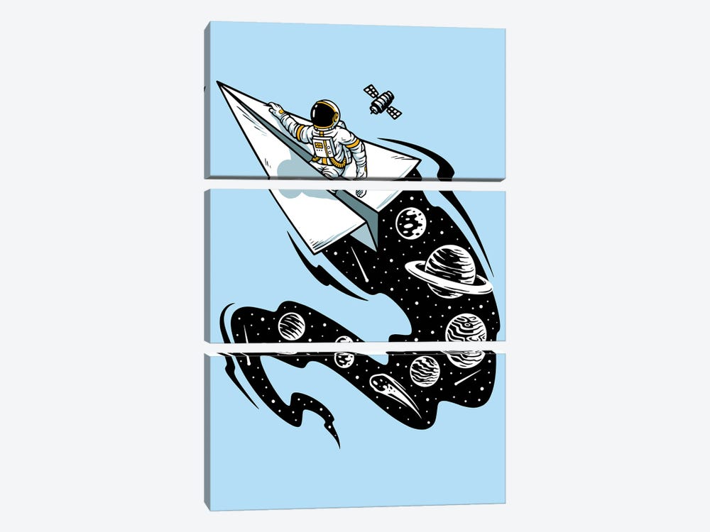 Flying Thru Space by Jay Stanley 3-piece Art Print