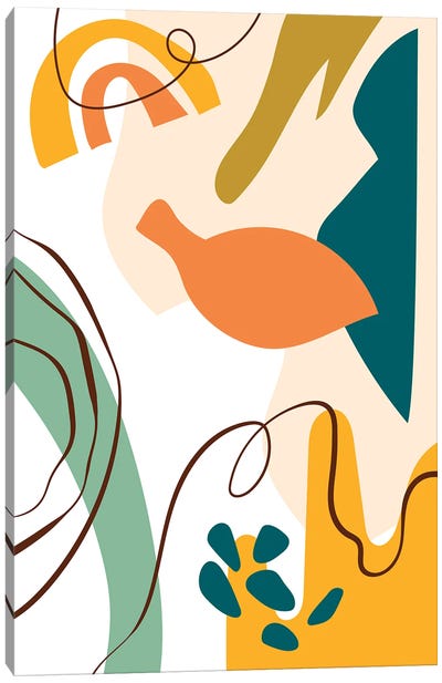 Abstract Expression I Canvas Art Print - The Cut Outs Collection