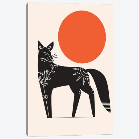 Fox And The Sun Canvas Print #STY200} by Jay Stanley Canvas Print