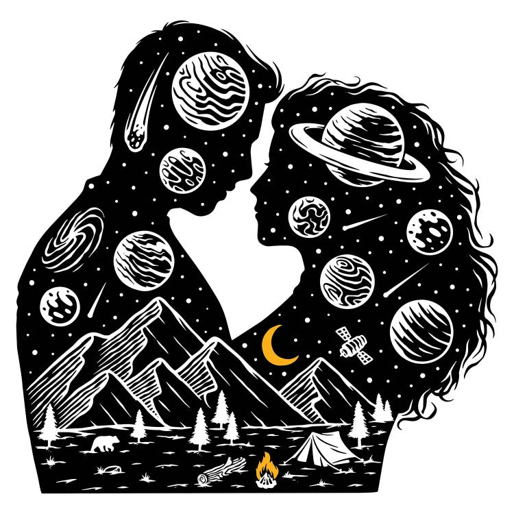 Galactic Love by jay stanley wall art
