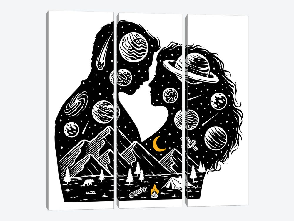 Galactic Love by Jay Stanley 3-piece Art Print