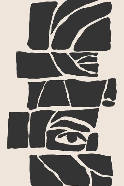 Abstract Face VII by jay stanley multi panel art