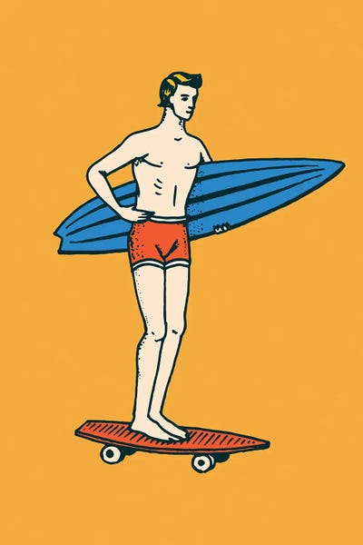 Illustrations: Gone Surfin' by jay stanley