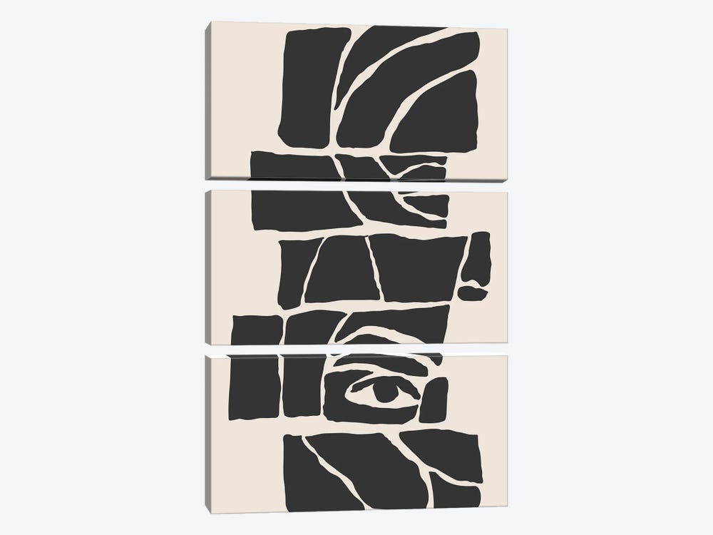 Abstract Face VII by Jay Stanley 3-piece Art Print