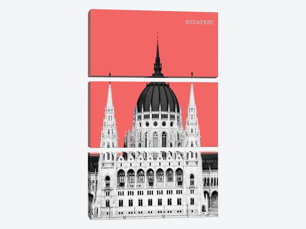 Halftone Budapest Red II by Jay Stanley 3-piece Art Print