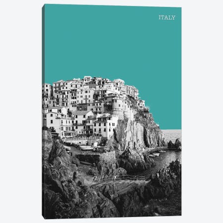 Halftone Italy Blue Canvas Print #STY232} by Jay Stanley Canvas Art