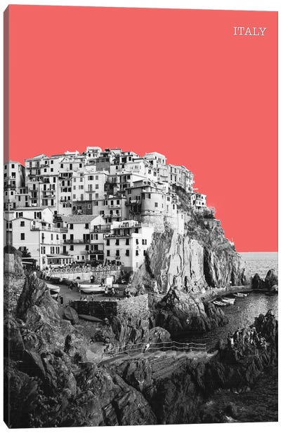 Halftone Italy Red II Canvas Art Print - Jay Stanley
