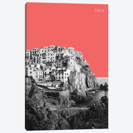 Halftone Italy Red II Canvas Print #STY233} by Jay Stanley Canvas Wall Art