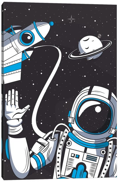 Hello From Space Canvas Art Print - Jay Stanley