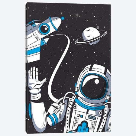 Hello From Space Canvas Print #STY238} by Jay Stanley Canvas Art