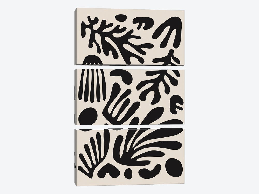 Henri Matisse Black Algae Collection III by Jay Stanley 3-piece Canvas Print