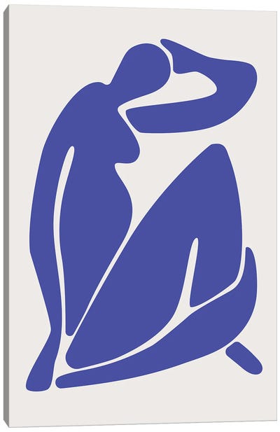 Henri Matisse Blue Collection I Canvas Art Print - Abstract Bathroom Art