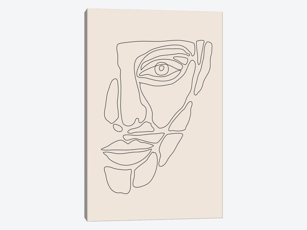Abstract Face Lines I by Jay Stanley 1-piece Art Print