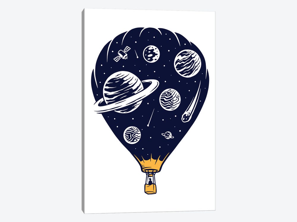Hot Air Baloon Universe by Jay Stanley 1-piece Canvas Art Print