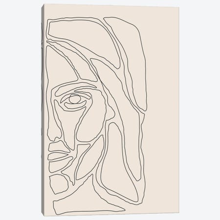 Abstract Face Lines II Canvas Print #STY25} by Jay Stanley Art Print