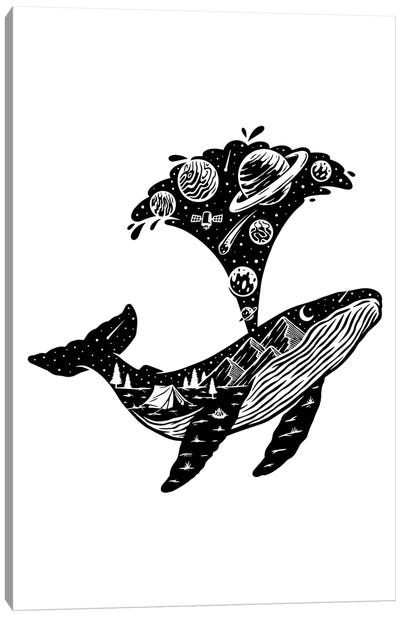 Humpback Universe Canvas Art Print - Humpback Whale Art