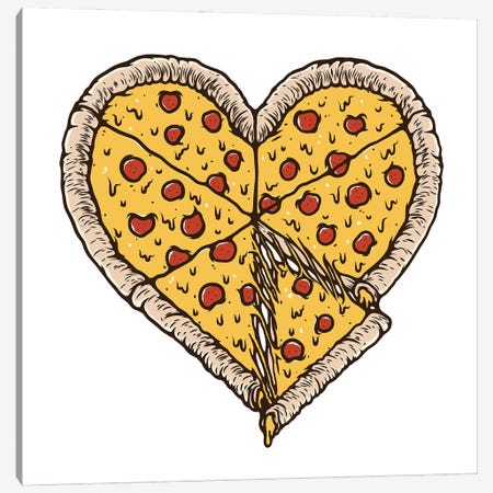 I Love Pizza Canvas Print #STY264} by Jay Stanley Canvas Artwork
