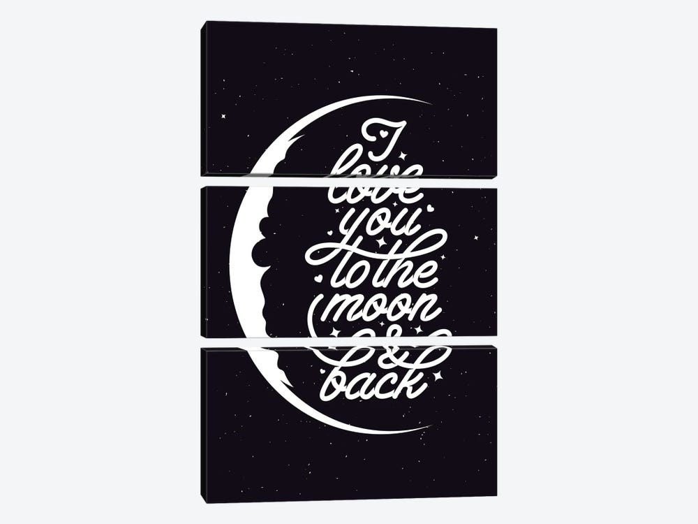 I Love You To The Moon And Back II by Jay Stanley 3-piece Canvas Artwork
