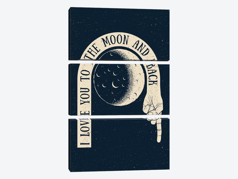 I Love You To The Moon And Back by Jay Stanley 3-piece Art Print