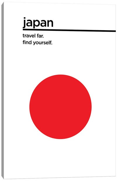 Japan Travel Poster Canvas Art Print - Minimalist Travel Posters