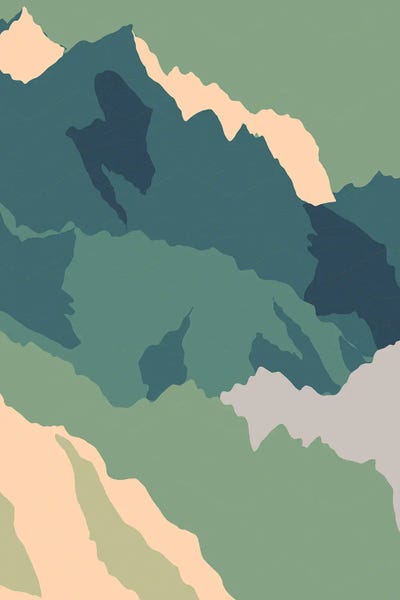 Japanese Mountain Range by jay stanley framed canvas print