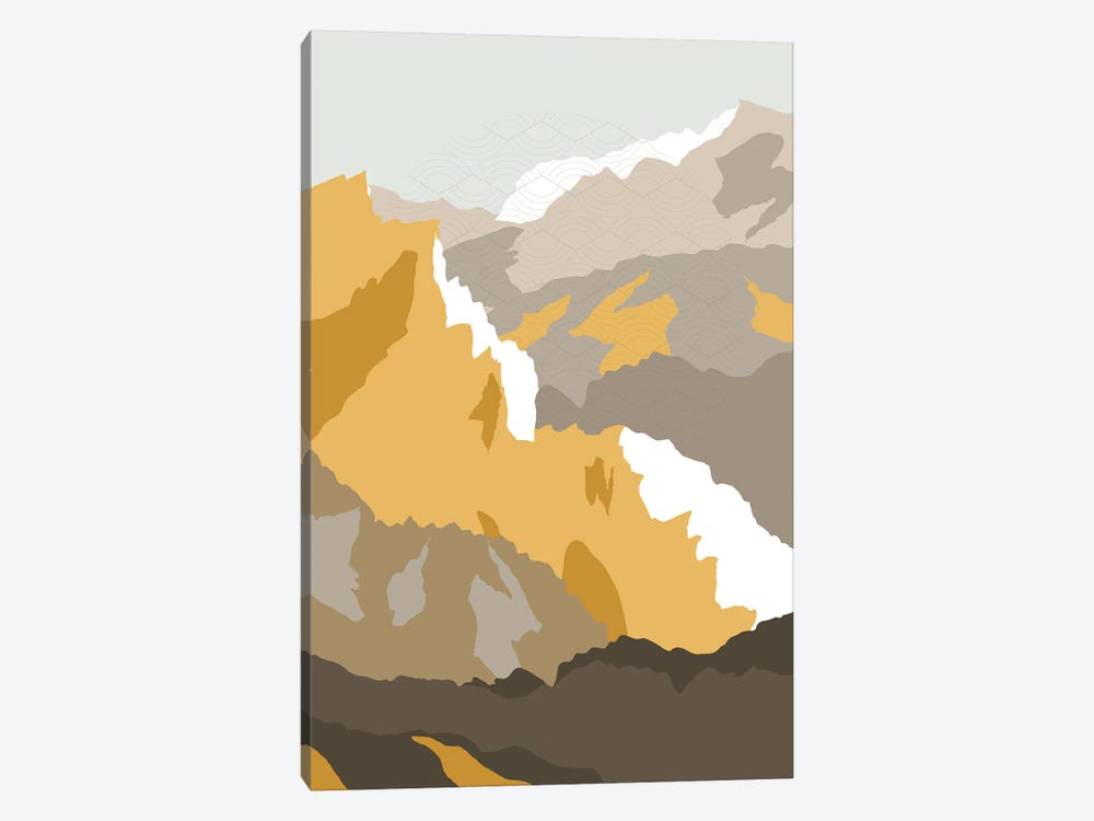Japanese Mountain Scene by Jay Stanley 1-piece Canvas Art Print